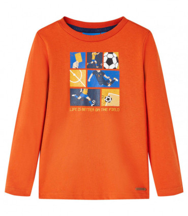 Kids' T-shirt with Long Sleeves Orange 104