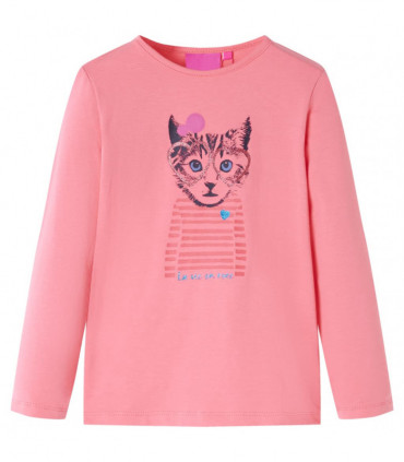 Kids' T-shirt with Long Sleeves Pink 104