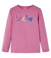 Kids' T-shirt with Long Sleeves Raspberry 116