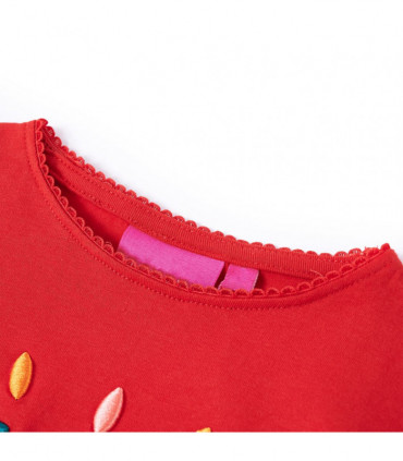 Kids' T-shirt with Long Sleeves Red 128