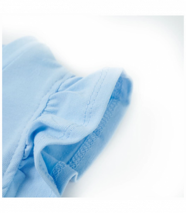 Kids' T-shirt with Ruffle Sleeves Light Blue 116