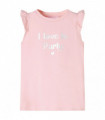 Kids' T-shirt with Ruffle Sleeves Light Pink 104