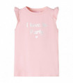 Kids' T-shirt with Ruffle Sleeves Light Pink 116