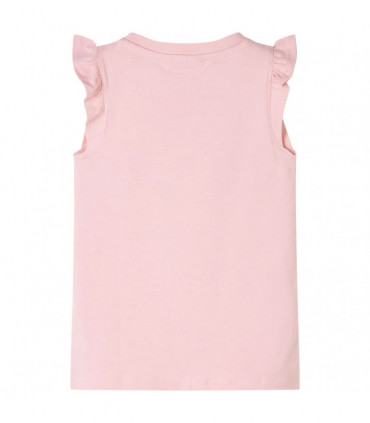 Kids' T-shirt with Ruffle Sleeves Light Pink 116