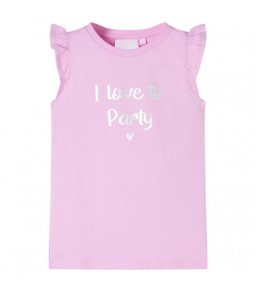Kids' T-shirt with Ruffle Sleeves Lila 104