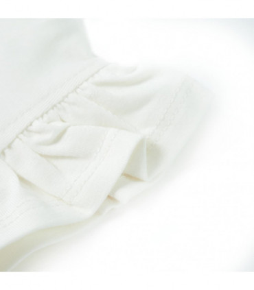 Kids' T-shirt with Ruffle Sleeves White 116