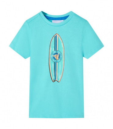 Kids' T-shirt with Short Sleeves Aqua 140