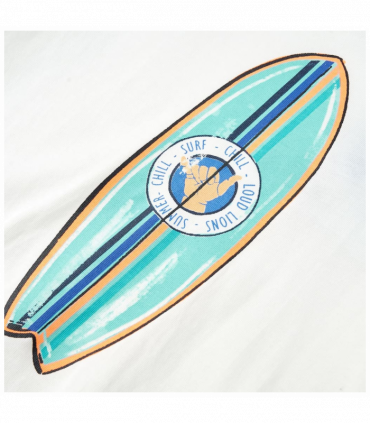 Kids' T-shirt with Short Sleeves Ecru 140