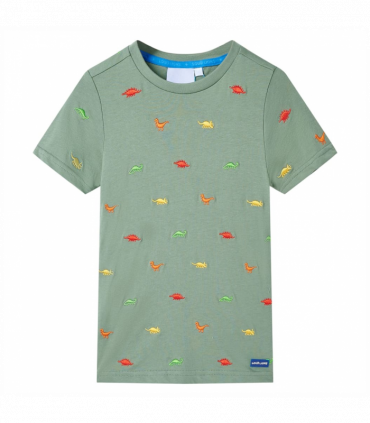 Kids' T-shirt with Short Sleeves Khaki 104