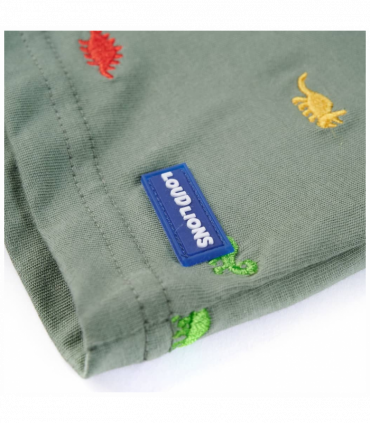 Kids' T-shirt with Short Sleeves Khaki 104