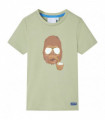 Kids' T-shirt with Short Sleeves Light Khaki 116