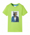 Kids' T-shirt with Short Sleeves Lime 116