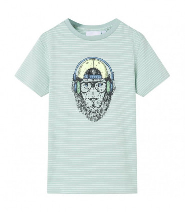 Kids' T-shirt with Stripes Light Mint 104