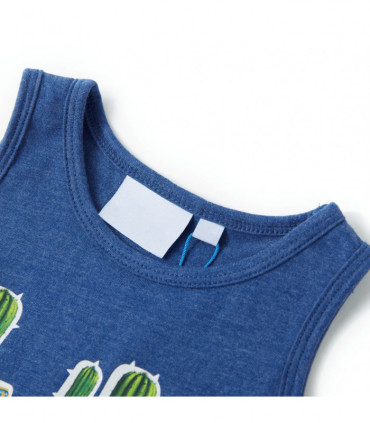 Kids' Tank Top Dark Blue Melange 116