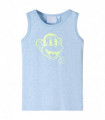 Kids' Tank Top Soft Blue Melange 116