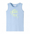 Kids' Tank Top Soft Blue Melange 128