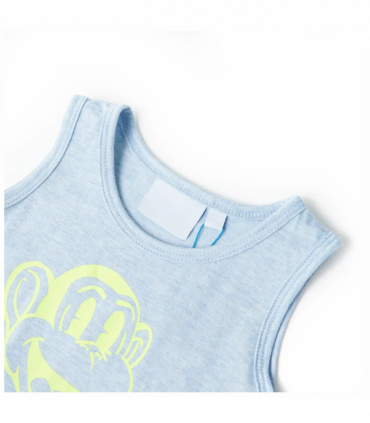 Kids' Tank Top Soft Blue Melange 128