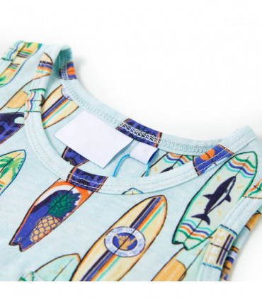 Kids' Tank Top Soft Blue Melange 128