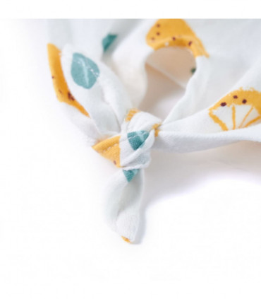 Kids'T-shirt with Tie Hem Ecru 92