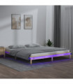LED Bed Frame 180x200 cm 6FT Super King Solid Wood