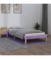 LED Bed Frame 90x190 cm 3FT Single Solid Wood