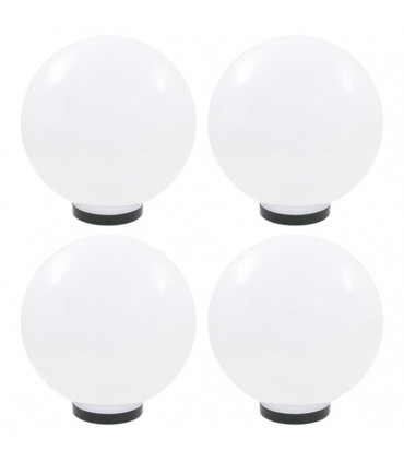 LED Bowl Lamps 4 pcs Spherical 30 cm PMMA