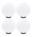LED Bowl Lamps 4 pcs Spherical 30 cm PMMA