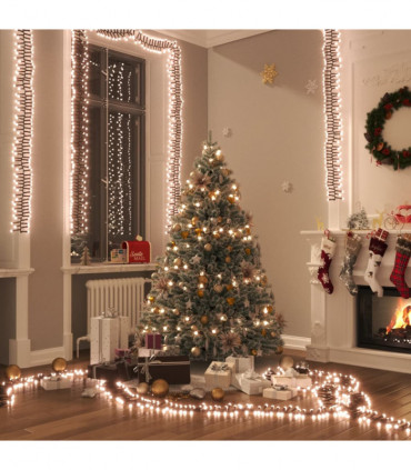 LED Cluster String with 400 LEDs Warm White 7.4 m PVC