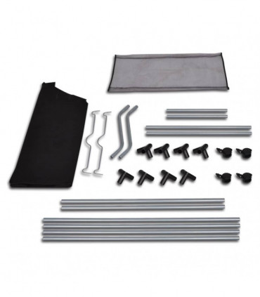 Laundry sorter with 4 bags black grey