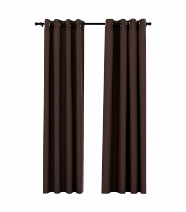 Linen-Look Blackout Curtains with Grommets 2pcs Taupe 140x245cm