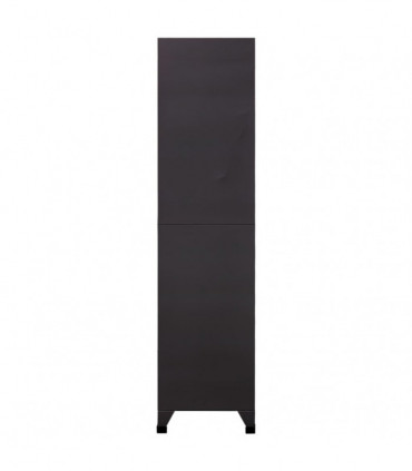 Locker Cabinet Anthracite and Red 90x45x180 cm Steel