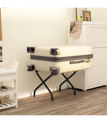 vidaXL Luggage Rack with Backrest Black 56x39x52 cm