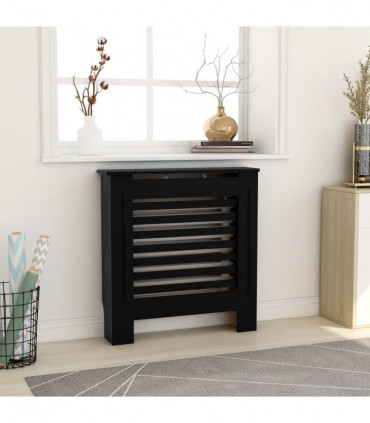 MDF Radiator Cover Black 78 cm