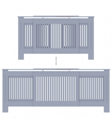 MDF Radiator Cover Grey 205 cm