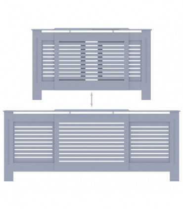 MDF Radiator Cover Grey 205 cm