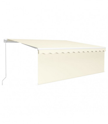 Manual Retractable Awning with Blind 4x3m Cream