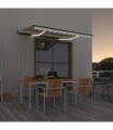Manual Retractable Awning with LED 350x250 cm Yellow and White