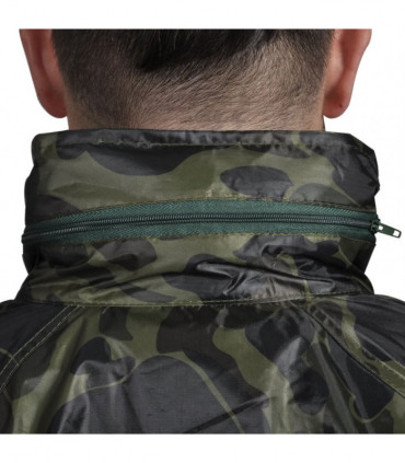 Men's Camo Print 2-Piece Rain Suit with Hood XXL