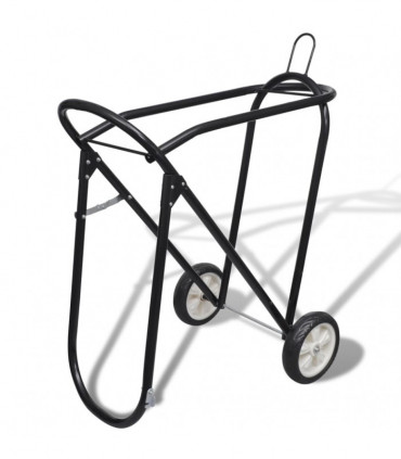 Metal Foldable Saddle Rack with Wheels