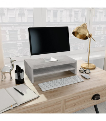 Monitor Stand Concrete Grey 42x24x13 cm Engineered Wood