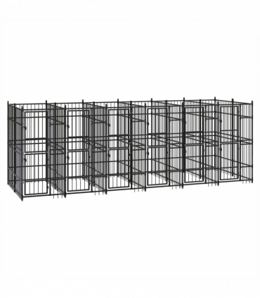 Outdoor Dog Kennel Steel 11.06 m�