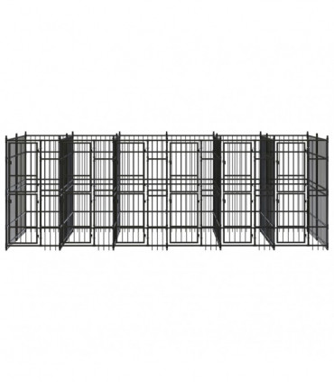 Outdoor Dog Kennel Steel 11.06 m�