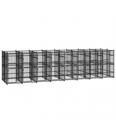 Outdoor Dog Kennel Steel 14.75 m�