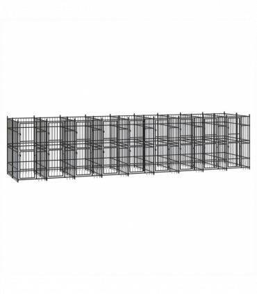 Outdoor Dog Kennel Steel 16.59 m�