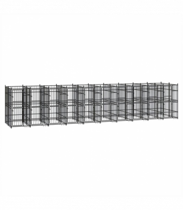 Outdoor Dog Kennel Steel 18.43 m�