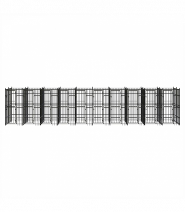 Outdoor Dog Kennel Steel 18.43 m�