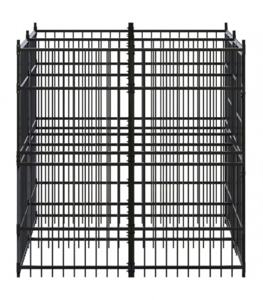 Outdoor Dog Kennel Steel 3.69 m�