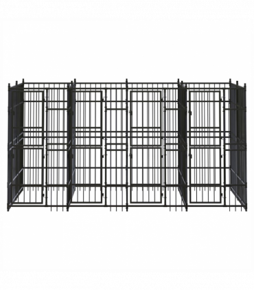 Outdoor Dog Kennel Steel 7.37 m�