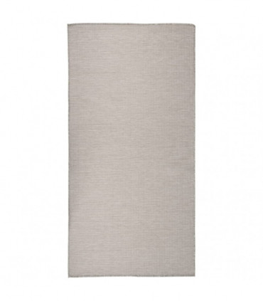 vidaXL Outdoor Flatweave Rug 100x200 cm Taupe