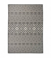 Outdoor Flatweave Rug 120x170 cm Black Stripes